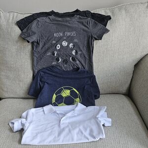 Bundle Cat & Jack Boys Graphic Tees and Polo Shirt